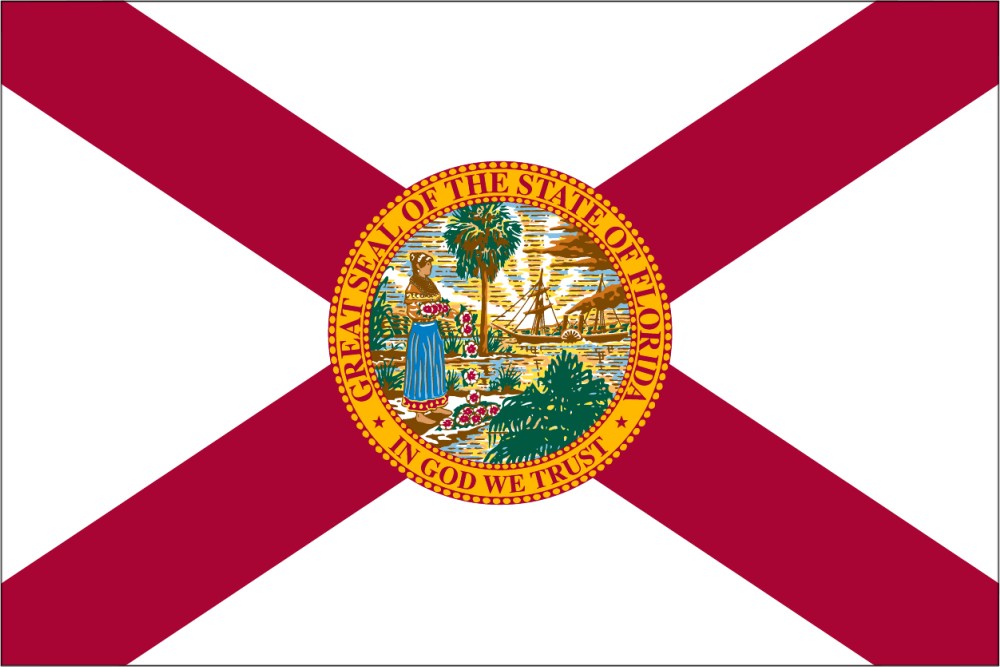 FREE Printable Florida State Flag & color book pages 8½ x 11