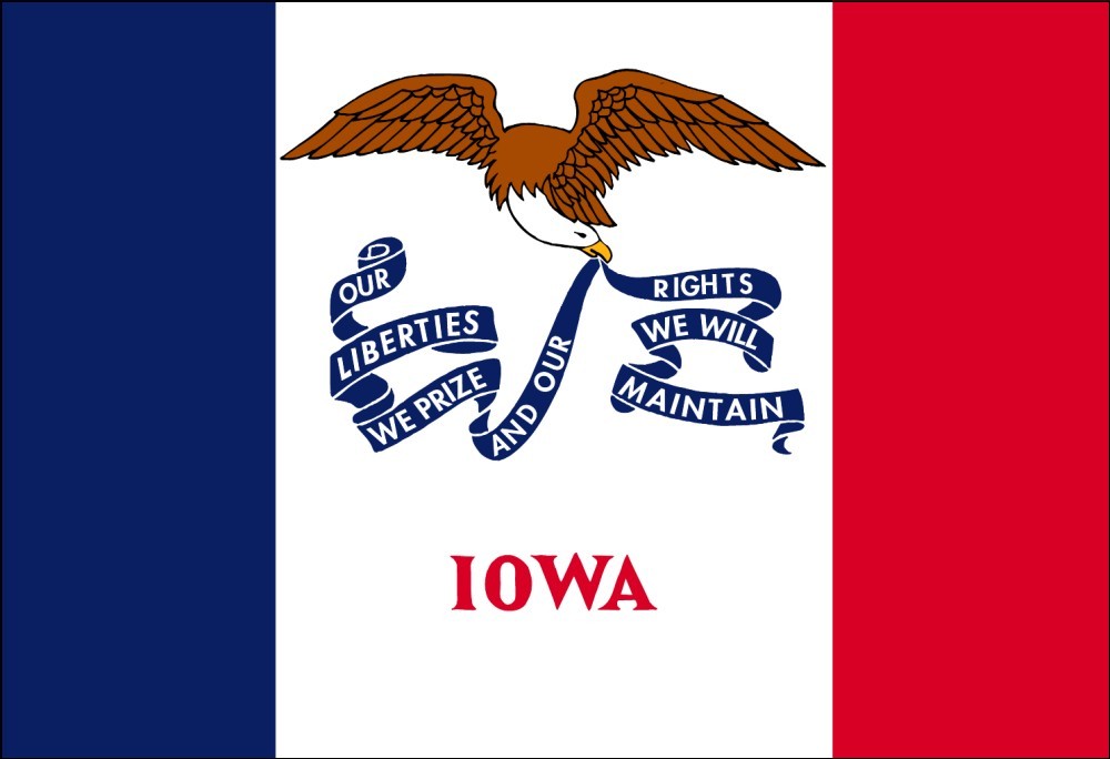 FREE Printable Iowa State Flag & color book pages | 8½ x 11