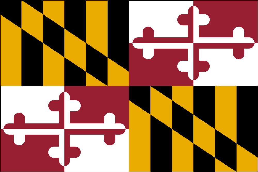 FREE Printable Maryland State Flag color book pages 8½ x 11
