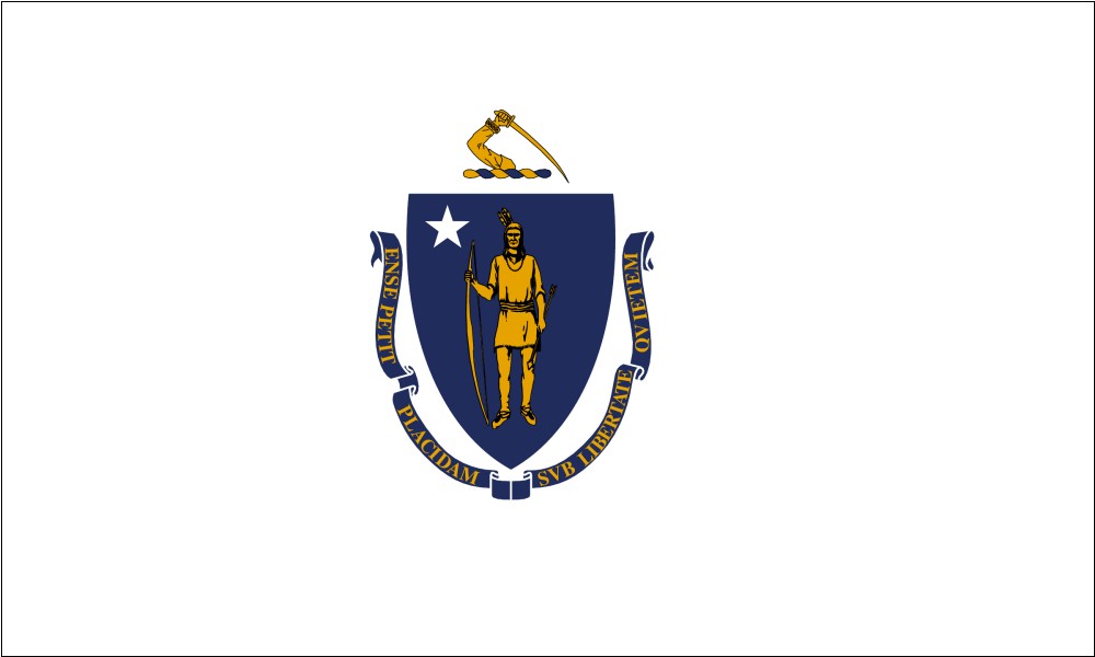 Images of our Massachusetts full color flag