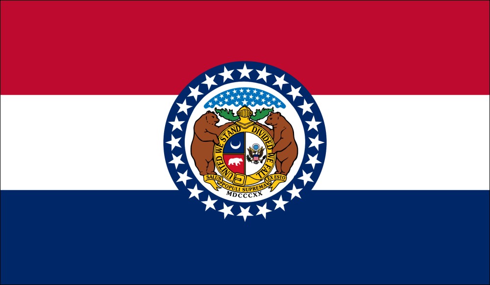 FREE Printable Missouri State Flag & color book pages 8½ x 11