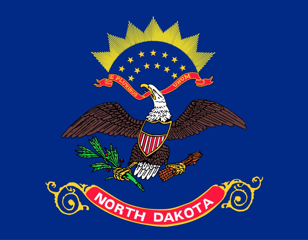 FREE Printable North Dakota State Flag & color book pages 8½ x 11