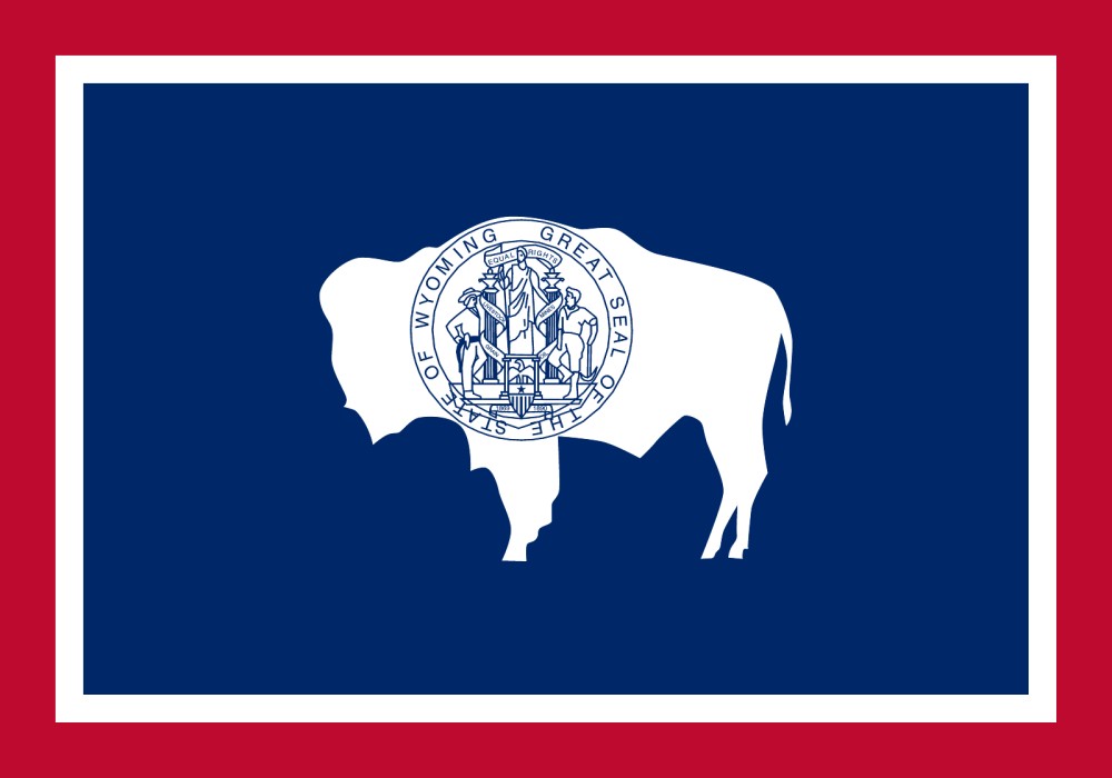 FREE Printable Wyoming State Flag & color book pages | 8½ x 11