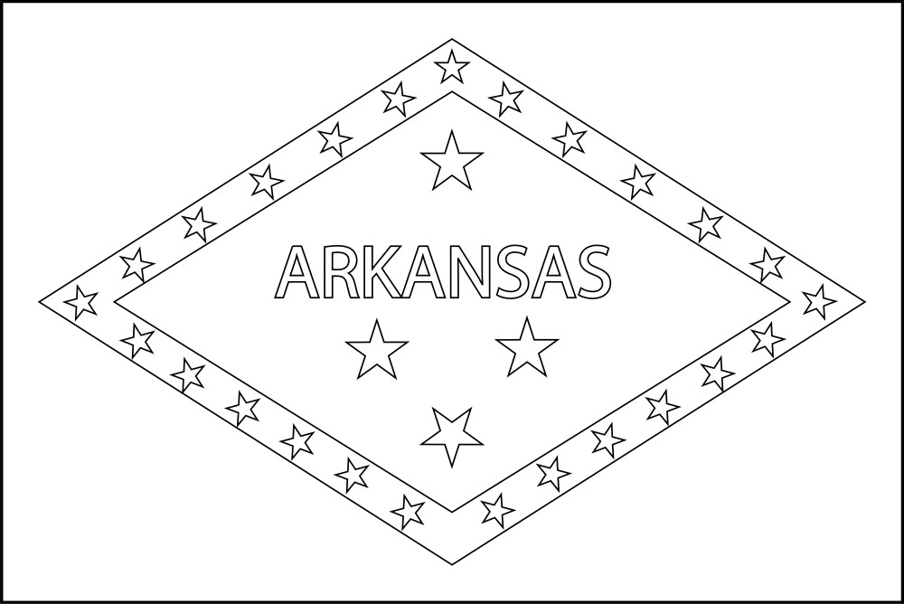 Images of our Arkansas black and white color book page