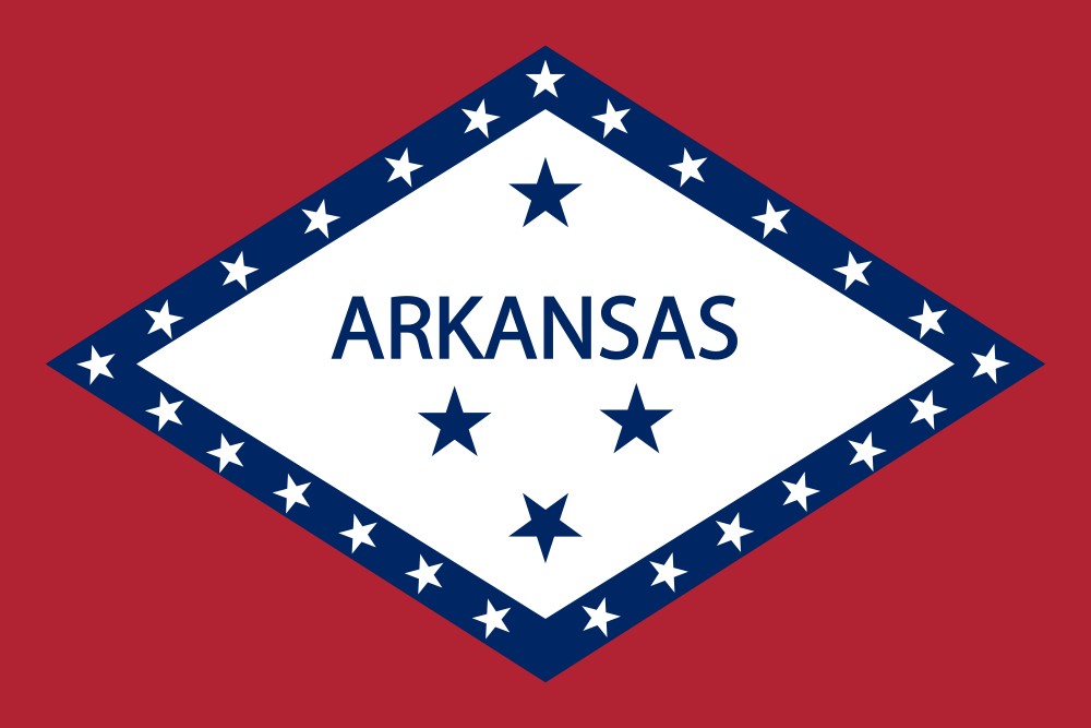 Images of our Arkansas full color flag