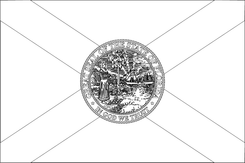 FREE Printable Florida State Flag & color book pages  8½ x 11