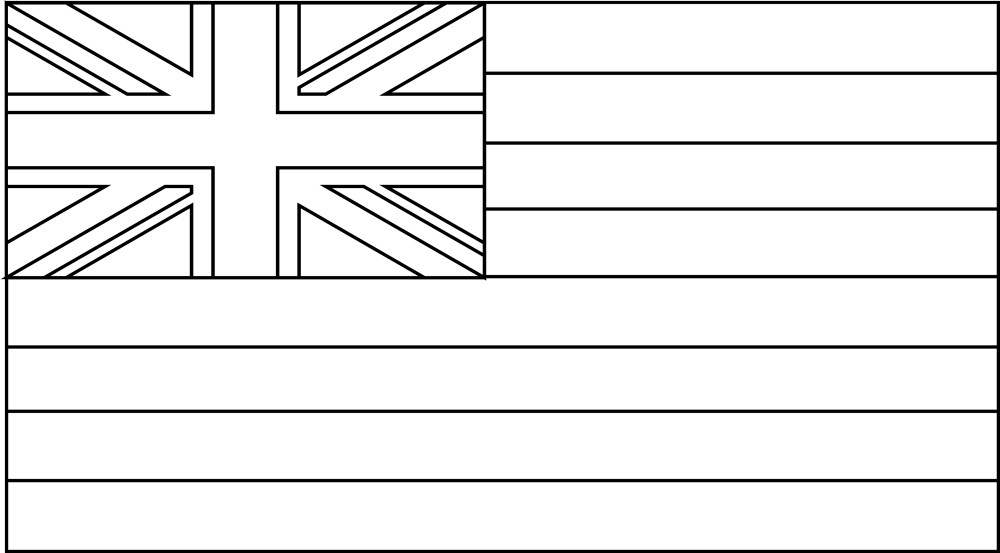 FREE Printable Hawaii State Flag Color Book Pages 8 X 11