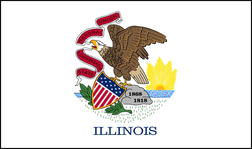 Images of our Illinois full color flag