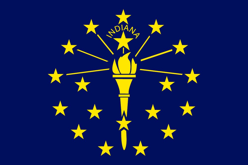 Images of our Indiana full color flag