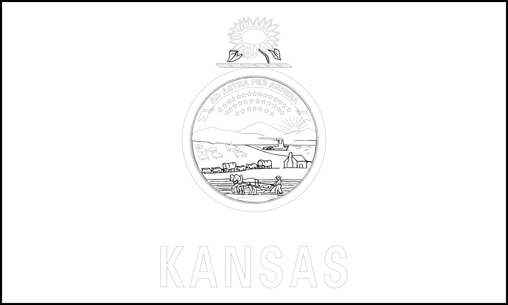 Images of our Kansas black and white color book page