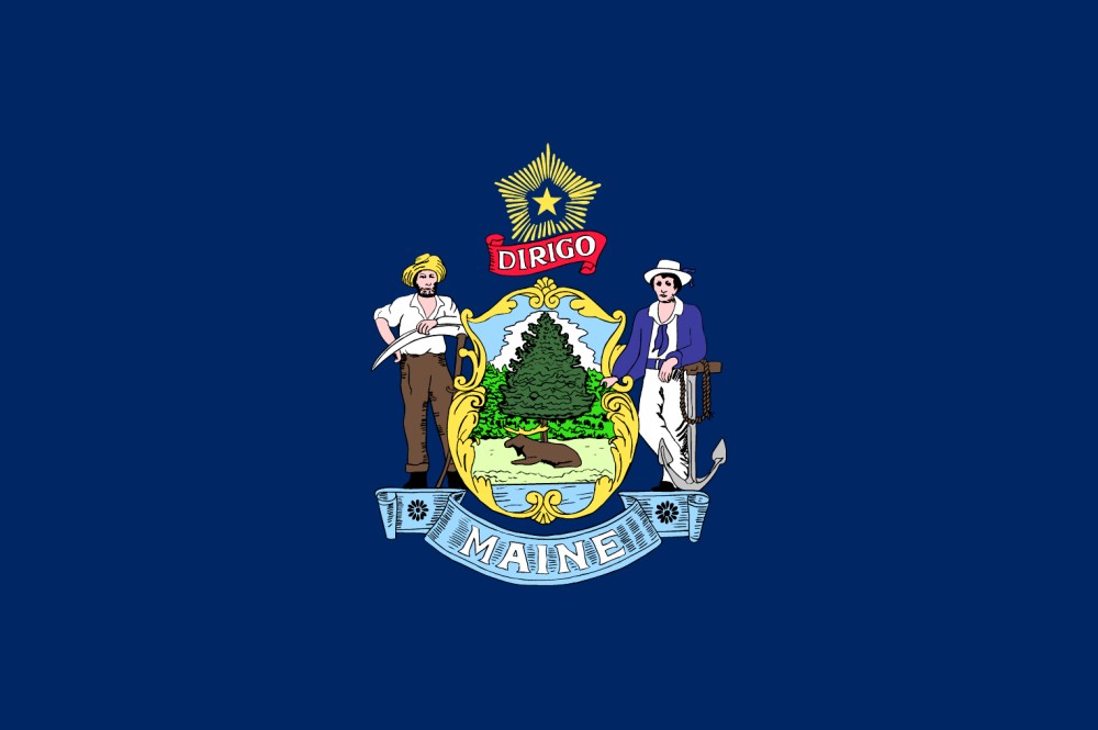 Images of our Maine full color flag