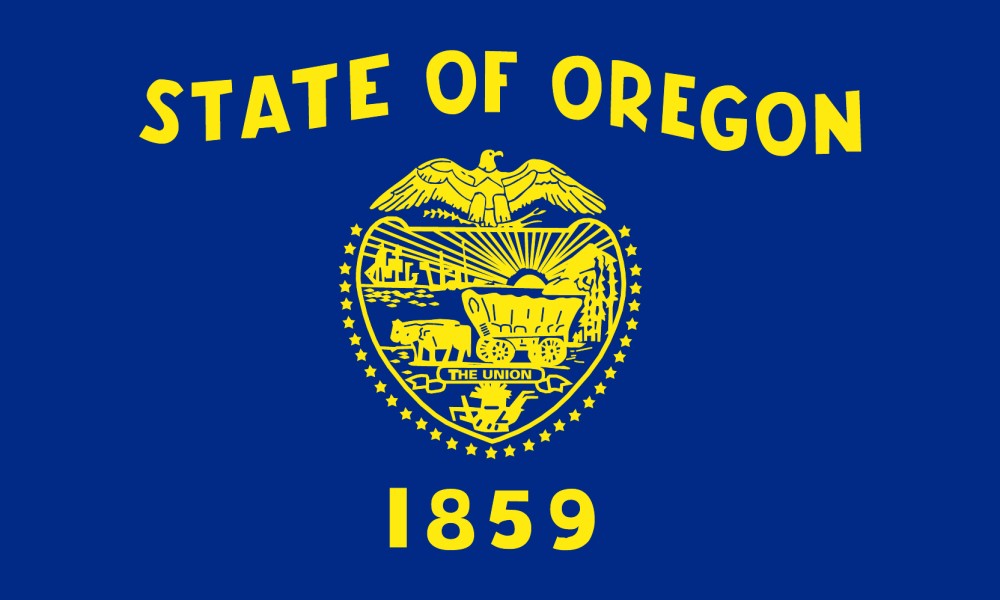 Images of our Oregon full color flag