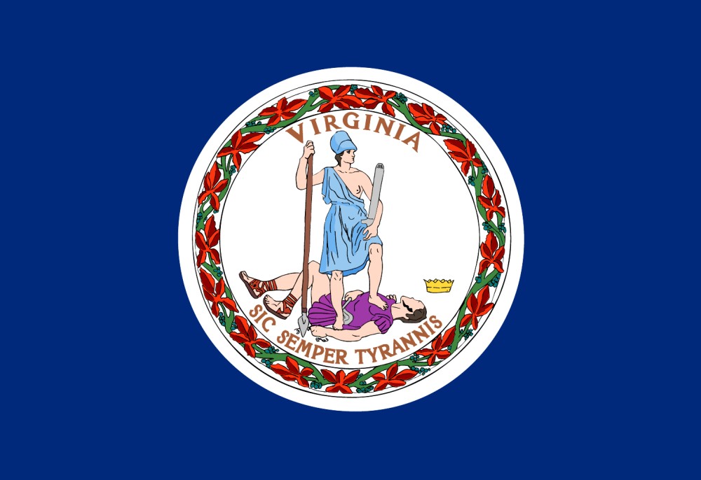 Images of our Virginia full color flag