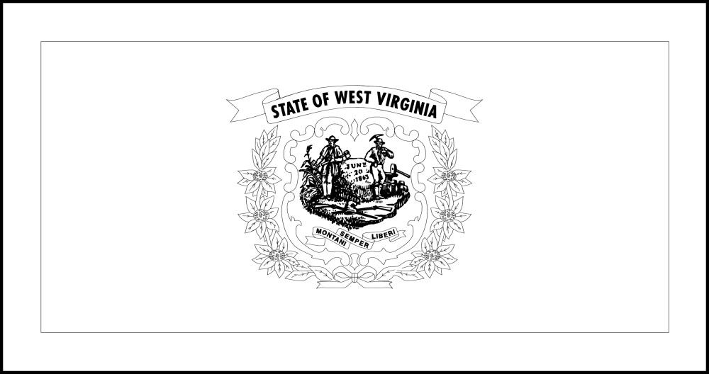 Images of our West Virginia black and white color book page