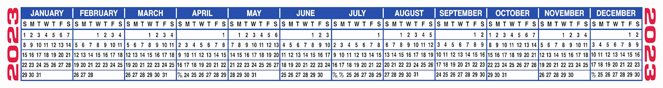 FREE Printable 2023 Calendars 2023 Calendar Strips
