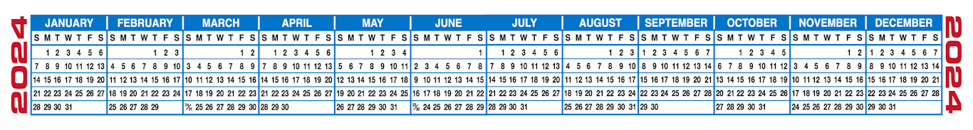 Computer Printable 2024 Calendar