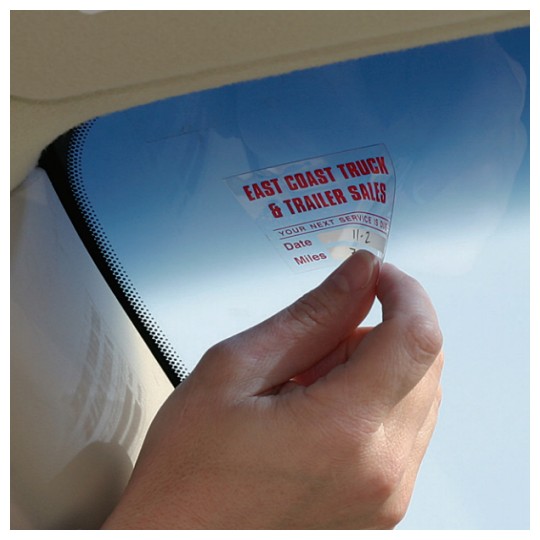 Image of our clear window clings service reminder