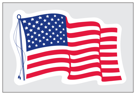 Image of our No. 218 Static Stick US Flag