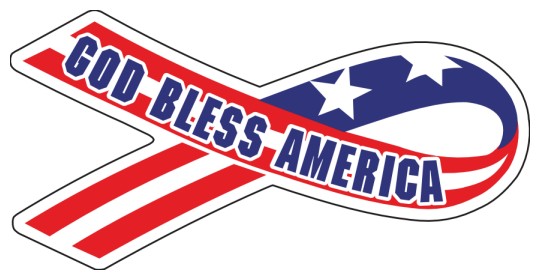 Image of God Bless America stickers by deSIGNery