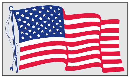 Image of our No. 676 Static Stick US Flag