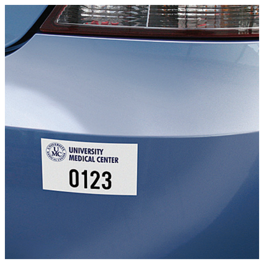 Image of White & Reflective Parking Permit Stickers by deSIGNery